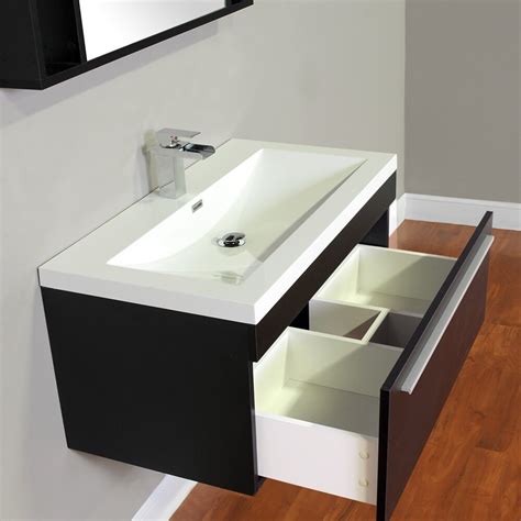 Alya Bath Ripley 36" Single Wall Mount Modern Bathroom Vanity Set with ...