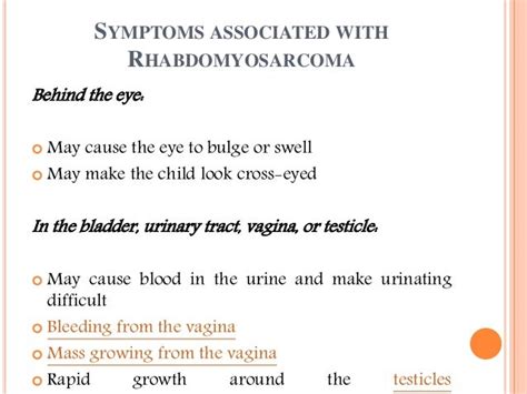 Rhabdomyosarcoma (RMS): Information on symptoms, diagnosis and treatm…