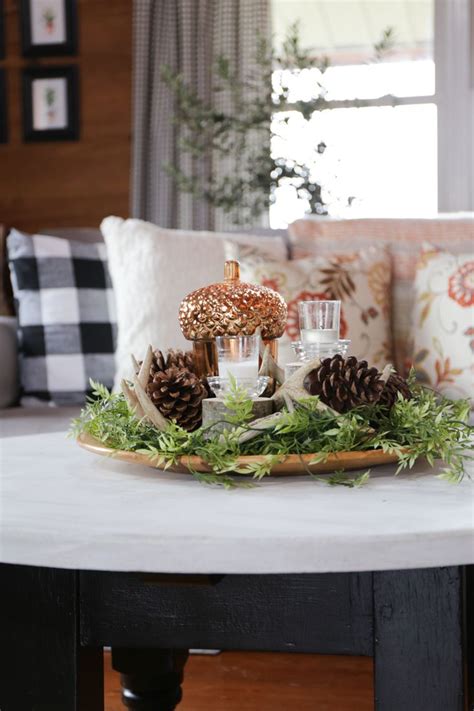 Rustic Fall Coffee Table Centerpiece - CREATIVE CAIN CABIN | Coffee ...