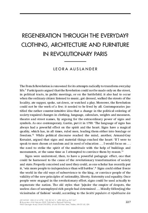 (PDF) REGENERATION THROUGH THE EVERYDAY? CLOTHING, ARCHITECTURE AND FURNITURE IN REVOLUTIONARY ...