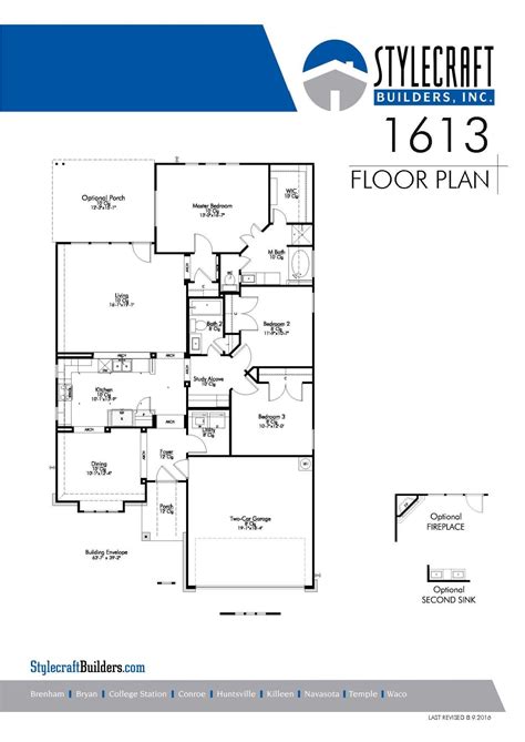 1613 Floor Plan | Brookview Community | Stylecraft Builders | Floor plans, How to plan, College ...