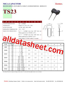 TS23 Datasheet(PDF) - Suntan Capacitors