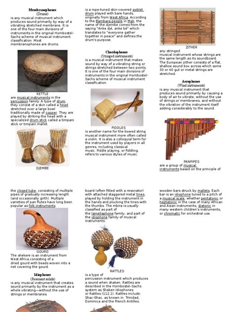 AFRICAN MUSICAL INSTRUMENTS Brochure | PDF | Musical Instruments ...