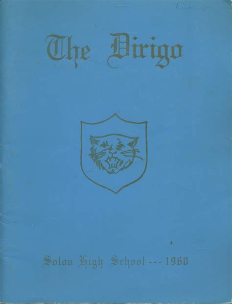 1960 yearbook from Solon High School from Solon, Maine for sale