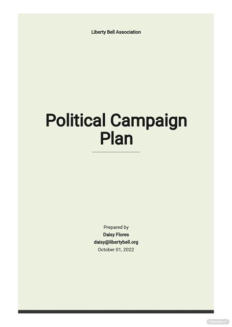 Political Campaign Plan Template - Google Docs, Word, Apple Pages, PDF ...