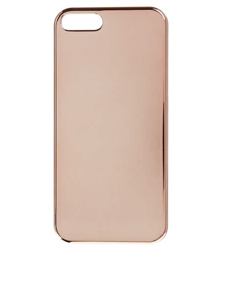 Lyst - Asos Iphone 5 Metallic Case in Pink