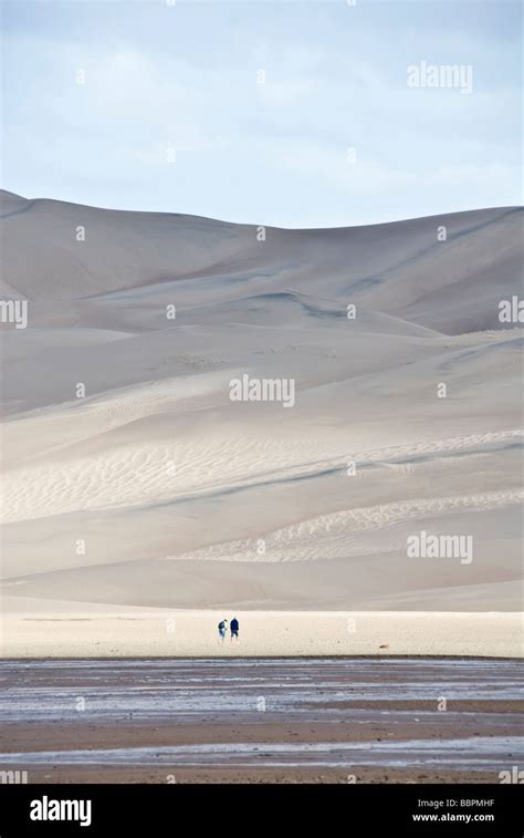 Colorado San Luis Valley Great Sand Dunes National Park Preserve couple ...