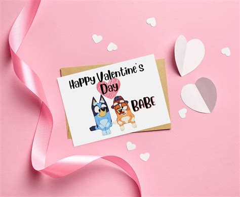 Printable Bluey Valentines Cards