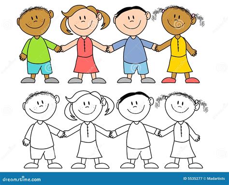 Kids Holding Hands Group Royalty Free Stock Photography - Image: 5535277