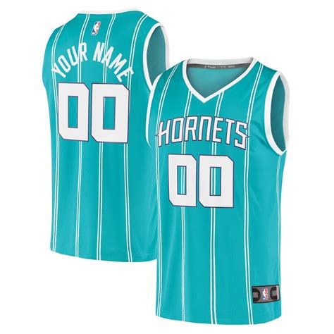 Youth Charlotte Hornets Fanatics Branded Teal 2020 Fast Break Replica Custom Jersey - Icon Edition