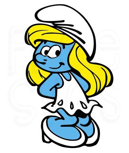 Smurfette FREE SVG File | Smurfette, Smurfs drawing, Cartoon