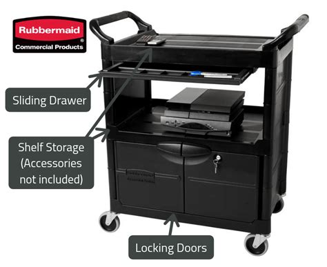 Buy A Rubbermaid® Utility Cart With Drawers/Doors - Materials Handling Equipment - Backsafe ...