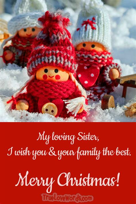 40 Beautiful Christmas Wishes for Sister » True Love Words