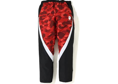 BAPE Color Camo Color Block Pants Red Men's - SS19 - US