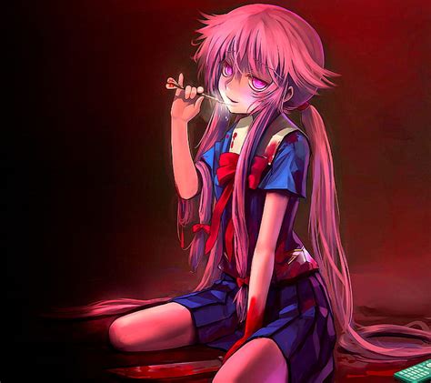 Yuno Gasai, anima, axe, crazy, evil, gasai, killer, knife, pink, psycho, yuna, HD wallpaper | Peakpx