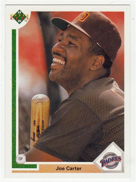 Joe Carter # 226 - 1991 Upper Deck Baseball | Upper deck, Baseball, Deck