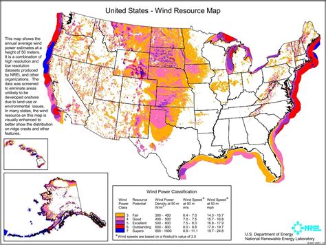 United States Wind Resource Map