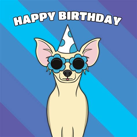 Cool Chihuahua Dog Birthday Card – Boomf