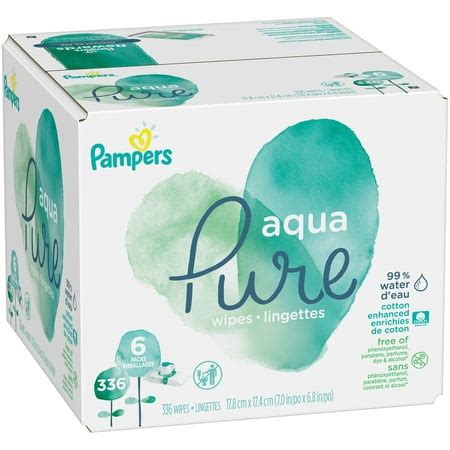 Pampers Aqua Pure Sensitive Baby Wipes Pop-Top, 336 Count, Pack of 6 - Walmart.com