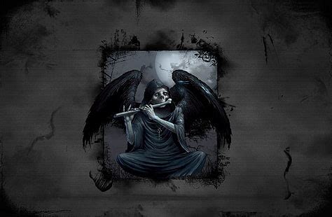 HD wallpaper: Dark, Grim Reaper, Fantasy, Guitar, Night, Raven, Rock ...