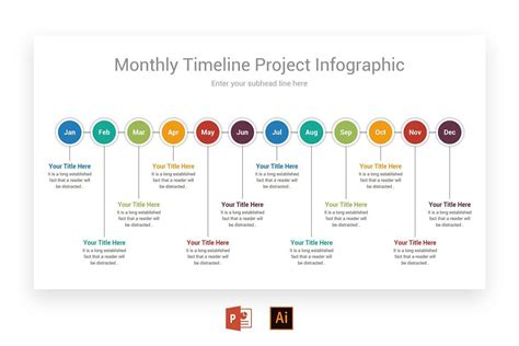 Monthly Timeline Infographics