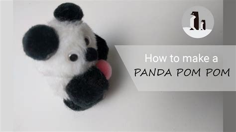 Make a Panda with Pom Poms 🐼 - for beginners - Crafting MIX - YouTube