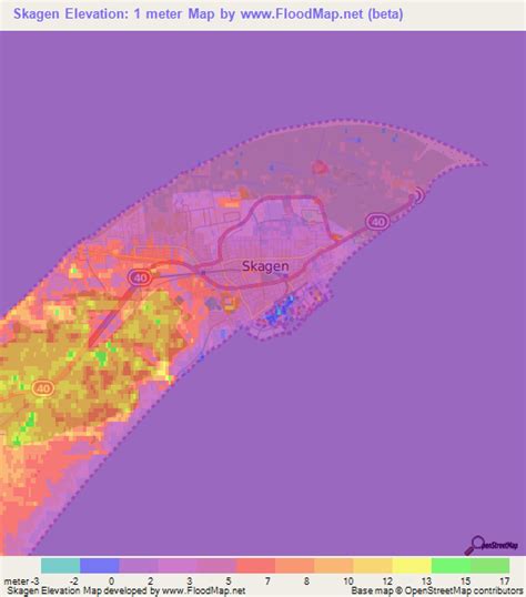 Elevation of Skagen,Denmark Elevation Map, Topography, Contour