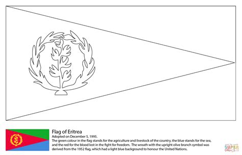 Flag of Eritrea coloring page | Free Printable Coloring Pages