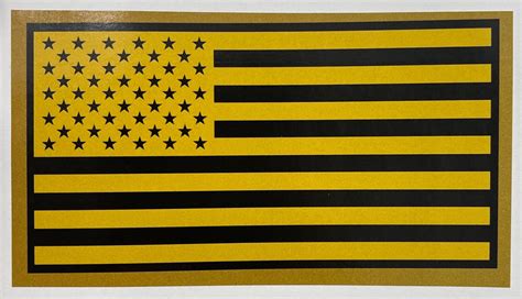 Yellow American Flag Sticker