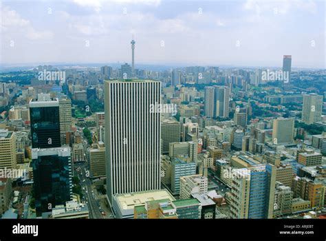 Aerial view of Johannesburg city centre Stock Photo - Alamy