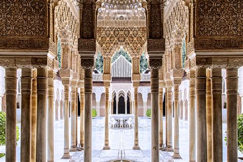 Interior Palace Pillars of La Alhambra in Granada, Spain | Smithsonian ...