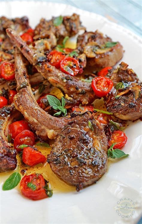 Marinated Greek Lamb Chops with Mushrooms and Tomatoes Lamb Roast Recipe, Lamb Chop Recipes ...