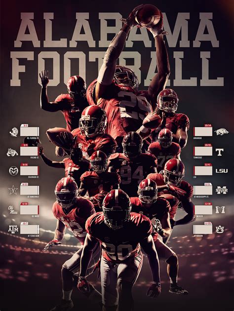 2019 Football Team Black Team Schedule Poster | ubicaciondepersonas.cdmx.gob.mx