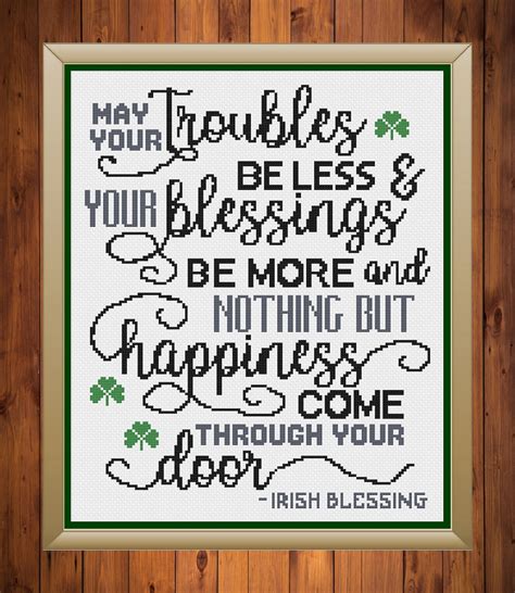 Irish Cross Stitch, Irish Blessing, Counted Cross Stitch, Cross Stitch, Cross Stitch Patterns - Etsy