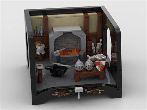 LEGO MOC Medieval Blacksmith with a special stand by gabizon | Rebrickable - Build with LEGO