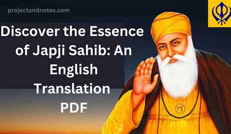 Discover the Essence of Japji Sahib PDF