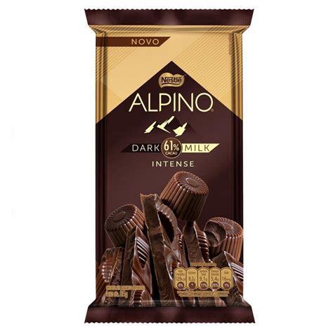 Comprar Chocolate Alpino Dark Milk Intense 61% Cacau 85G