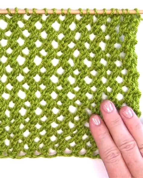 Easy Mesh Lace Knitting Stitch Pattern - Studio Knit