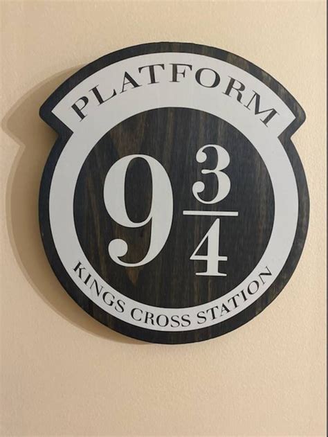 Harry Potter inspired Platform 9 3/4 sign | Etsy