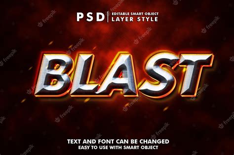 Premium PSD | Blast editable psd text effect