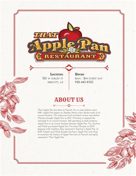 Menu – That Apple Pan