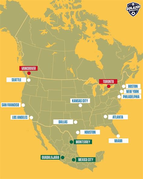 Host cities for 2026 FIFA World Cup : r/soccer