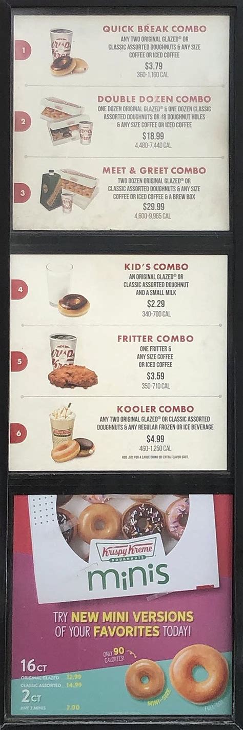 Krispy Kreme menu – SLC menu