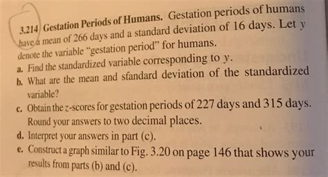 Solved Gestation Periods of Humans. Gestation periods of | Chegg.com