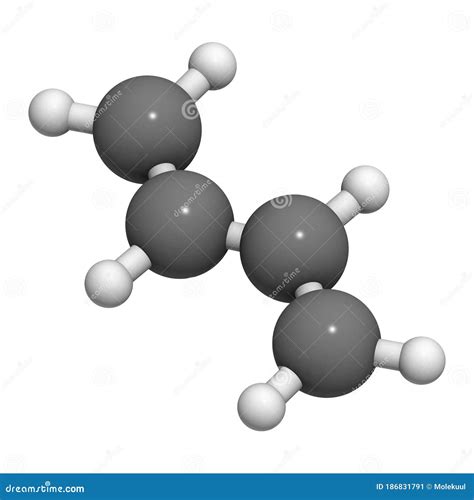 Polybutadiene Butadiene Rubber Polymer, Chemical Structure. Used In Manufacture Of Tires, Golf ...