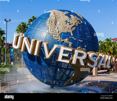 Globe at the entrance to Universal Studios attraction, Universal ...