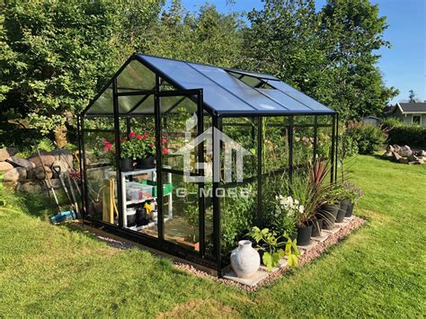 Outdoor-Waterproof-Aluminum-Gazebo-Garden-Green-House-Garden-Black ...