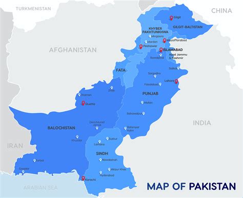 Political Map Of Pakistan, Pakistan Provinces Map, Pakistan, 58% OFF