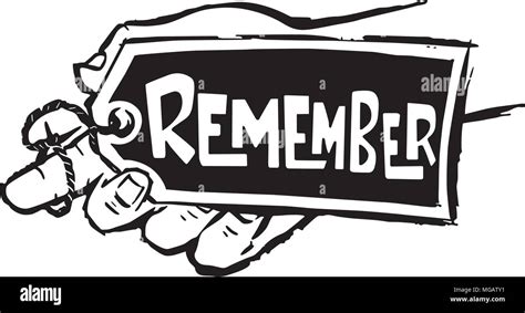 Remember - Retro Clipart Illustration Stock Vector Image & Art - Alamy