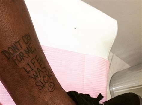 Skepta got some new ink that reads 'Don't cry for me, life was sick'. - 45... - Capital XTRA